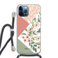 Sweet heaven geometrics: iPhone 12 Pro Max Transparant Hoesje met koord