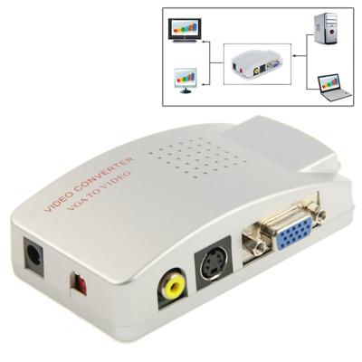 Hoge Resolutie VGA Video omvormer VGA naar Video S-Video / PC naar TV (VGA naar AV ) Converter Box