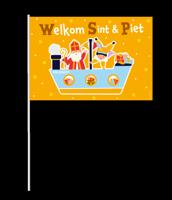 Zwaaivlaggetje Welkom Sint & Piet Cartoon Vigo Zwaaivlaggetje Welkom Sint & Piet Cartoon Vigo