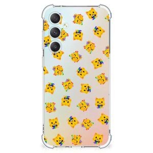 Doorzichtige Silicone Hoesje voor Samsung Galaxy S23 FE Katten Emojis