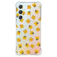 Doorzichtige Silicone Hoesje voor Samsung Galaxy S23 FE Katten Emojis