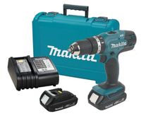 Makita DHP453SYE 18 V Li-ion klopboormachine in koffer | 2 accu's - thumbnail