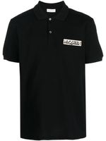 Alexander McQueen polo à patch logo - Noir