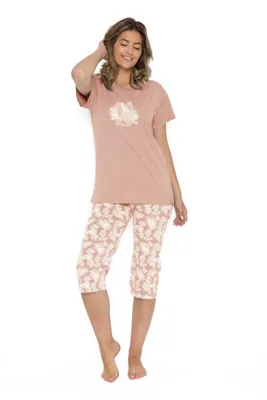 Cocodream dames shortama - Capri pyjama katoen - Flower