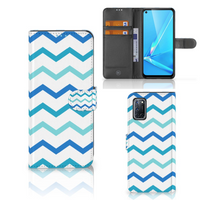 OPPO A72 | OPPO A52 Telefoon Hoesje Zigzag Blauw