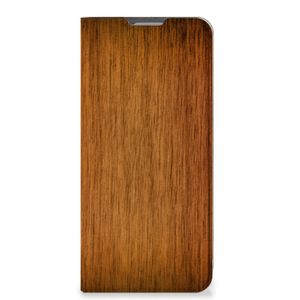 OPPO Reno8 Lite Book Wallet Case Donker Hout