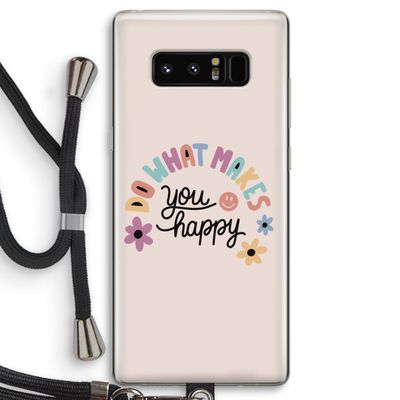 Happy days: Samsung Galaxy Note 8 Transparant Hoesje met koord