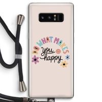 Happy days: Samsung Galaxy Note 8 Transparant Hoesje met koord