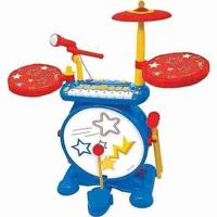 Complete lichtgevende drums met toetsenbord, bekkens en kruk