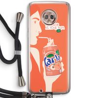 Peach please!: Motorola Moto G6 Transparant Hoesje met koord