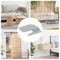 Flush Mount Beugel 419 pcs Zilver 75 x 66 mm Staal