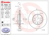 Remschijf BREMBO, Remschijftype: Binnen geventileerd, u.a. für Vauxhall, Opel, Chevrolet - thumbnail