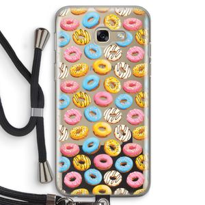 Pink donuts: Samsung Galaxy A5 (2017) Transparant Hoesje met koord