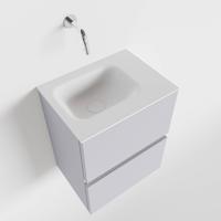 Toiletmeubel Mondiaz Ada | 40 cm | Meubelkleur Cale | Lex wastafel Talc Rechts | Zonder kraangat