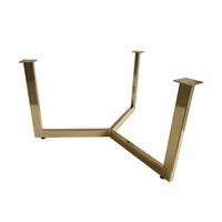Goudkleurige salontafel onderstel hoogte 43 cm en diameter 73 cm (40 x 20 mm) - thumbnail