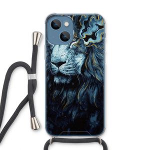 Darkness Lion: iPhone 13 Transparant Hoesje met koord