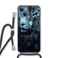 Darkness Lion: iPhone 13 Transparant Hoesje met koord