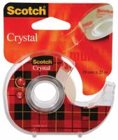 Scotch Plakband Crystal ft 19 mm x 25 m, blister met 1 afroller met 1 rolletje Scotch Plakband Crystal ft 19 mm x 25 m, blister met 1 afroller met 1 rolletje