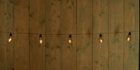 Solar 10 partylights met filament 4.5m/1.5m aanloopsnoer zwart / met steker en clip - Annas collection