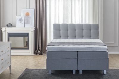 Dreamhouse - Big Storage Boxspring - Grijs - 160 x 200 / Zonder montage / GRATIS levering