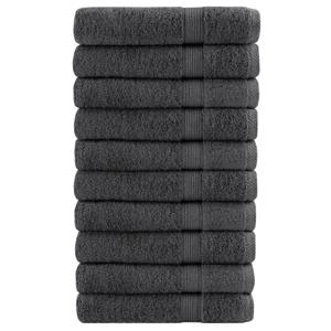 VidaXL Saunadoeken solund 10 st 600 g/m² 80x200 cm antracietkleur