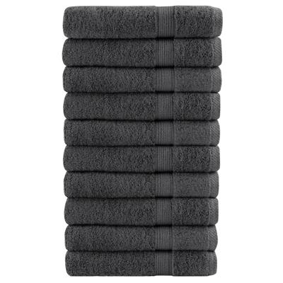 VidaXL Saunadoeken solund 10 st 600 g/m² 80x200 cm antracietkleur