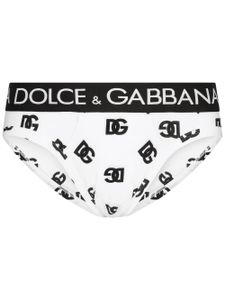 Dolce & Gabbana slip à logo DG - Blanc