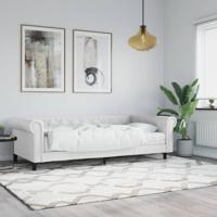 Slaapbank met matras 90x200 cm kunstleer wit