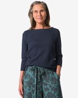 HEMA Dames T-shirt Kacey Structuur Donkerblauw (donkerblauw)