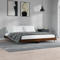 Bedframe zonder matras bewerkt hout bruin eikenkleur 120x200 cm
