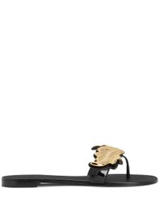 Giuseppe Zanotti tongs Cruel en cuir - Noir