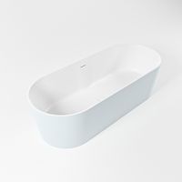 Vrijstaand bad Mondiaz Noble | 180x75 cm | Solid surface | Ovaal | Clay - Talc