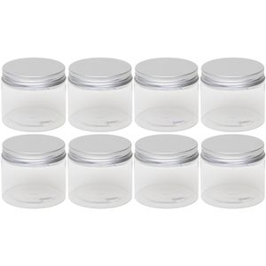 8x Kunststof weckpotten/inmaakpotten 150 ml met schroefdeksel