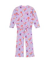 HEMA Kinderkledingset Rib Bloemen Lavendel (lavendel)