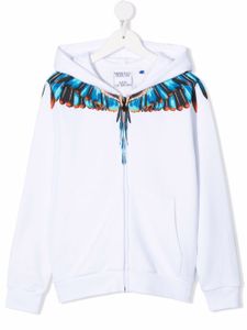 Marcelo Burlon County Of Milan Kids hoodie à imprimé ailes - Blanc