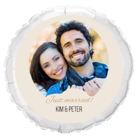 'Ballon 'Just Married' met eigen naam en foto' kopen? | FOR YOU GIFTS