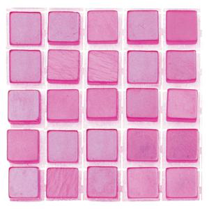 Glorex hobby mozaieken maken steentjes/tegels - 119x - roze - 0.5 x 0.5 x 0.2 cm - zelfklevend