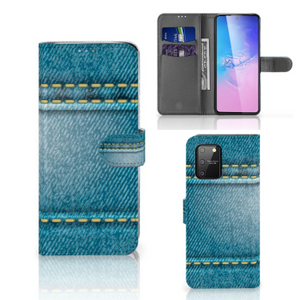 Samsung S10 Lite Wallet Case met Pasjes Jeans