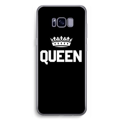 Queen zwart: Samsung Galaxy S8 Plus Transparant Hoesje
