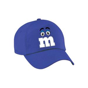 Verkleed pet voor kinderen - letter M - blauw - unisex - carnaval - themafeest