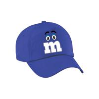 Verkleed pet voor kinderen - letter M - blauw - unisex - carnaval - themafeest - thumbnail