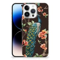 iPhone 14 Pro Max TPU Hoesje Pauw met Bloemen