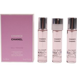 Chance Eau Tendre eau de toilette twist and spray navullingen, 3x 20 ml