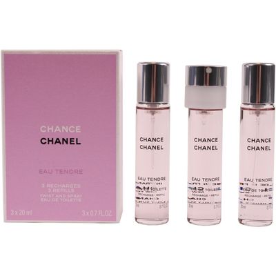 Chance Eau Tendre eau de toilette twist and spray navullingen, 3x 20 ml