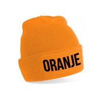 Oranje muts Koningsdag - EK/WK voetbal - one size - Verkleedhoofddeksels - thumbnail