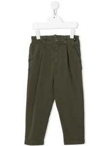 Aspesi Kids pantalon droit à taille élastiquée - Vert