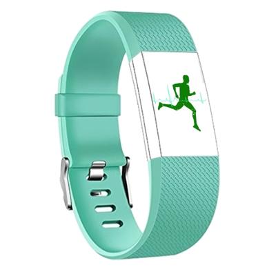 Vierkante patroon verstelbare sport polsband voor FITBIT charge 2 (mintgroen)
