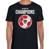 Oostenrijk EK/ WK supporter t-shirt - we are the champions - Oostenrijkse voetbal - zwart - heren