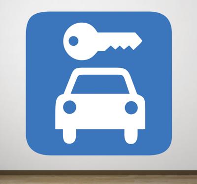 Sticker teken parkeerplaats parking