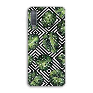 Geometrische jungle: Samsung Galaxy A7 (2018) Transparant Hoesje